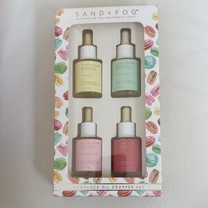 SAND + FOG Fragrance Oil Dropper Set - Vanilla, Pistachio, Strawberry, Raspberry